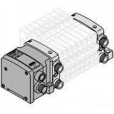 SMC solenoid valve 4 & 5 Port VQC VV5QC11-S, 1000 Series, Base Mounted Manifold, Plug-in, Decentralized Wiring SI Unit (EX500)
